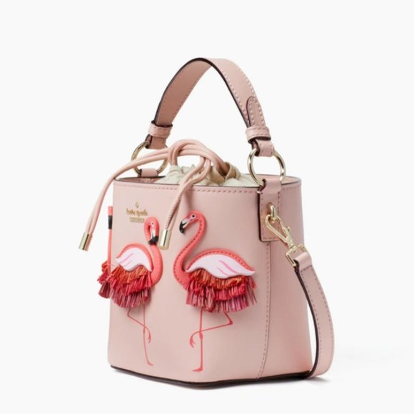 Kate Spade Pippa Flamingo by the Pool Bucket Bag - Picture 2 of 10